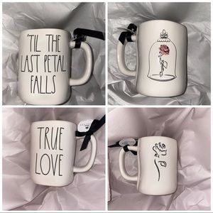 Rae Dunn Disney Collab Beauty and the Beast Mug Set